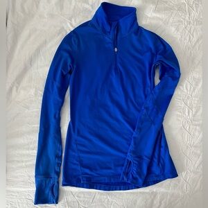 GapFit long sleeve blue quarter zip workout top, Size XS